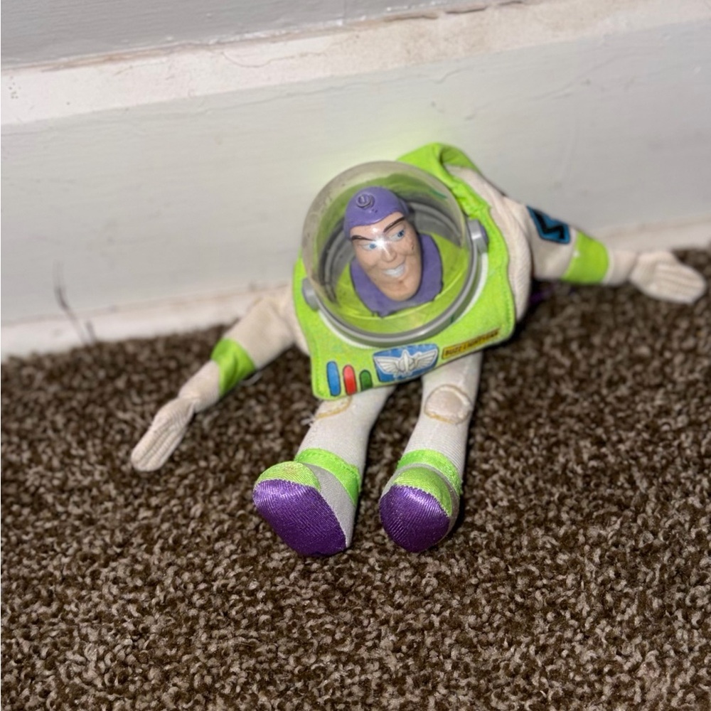 VINTAGE 1995 Disney Pixar Toy Story Buzz Lightyear Peluche Marioneta Burger King - Picture 3 of 4